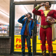 Shazam and Freddy enjoy a refreshing beverage in the long-awaited first look at Shazam!